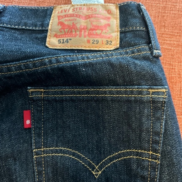 Levi's Men's rare blank 514 Dark Blue Jeans W29 L32 - Picture 12 of 16